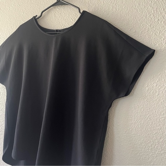 Mercer+Mettle Stretch Crepe Blouse Tunic Shirt Women’s XL Deep Black Lightweight - Picture 4 of 12